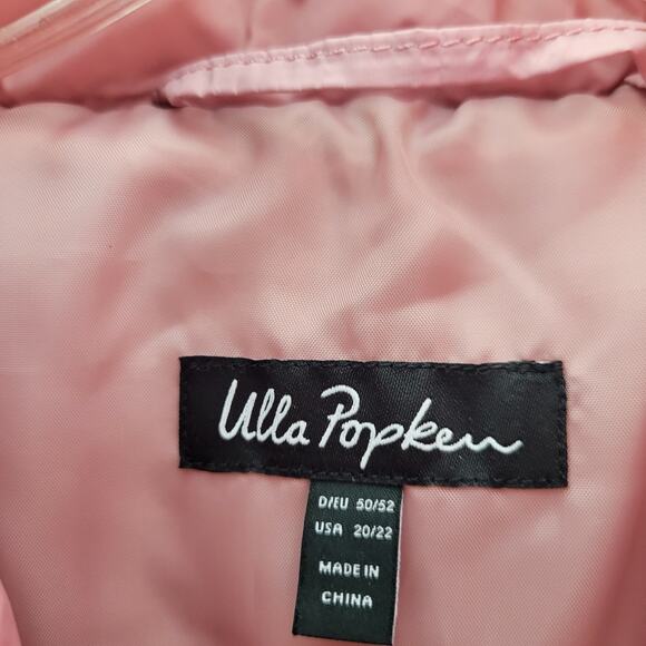 Ulla Popken Pink Long Puffer Vest Size 20/22  91625-Clo2 - Picture 3 of 6